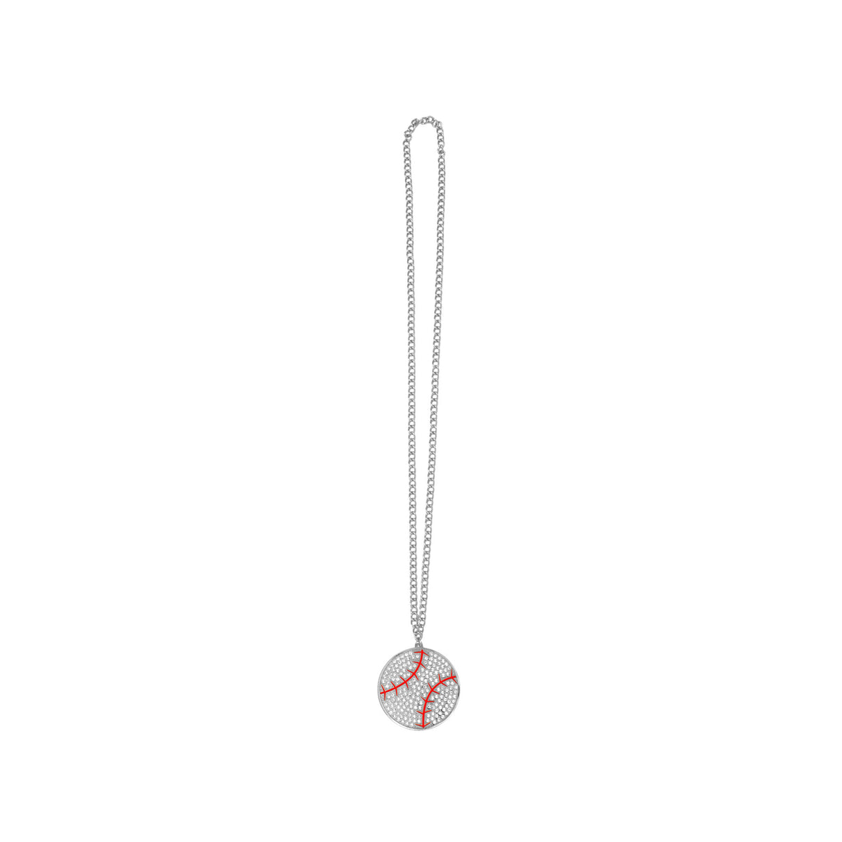 MED2 BALL BLING MEDAL (SILVER/CLEAR/RED)