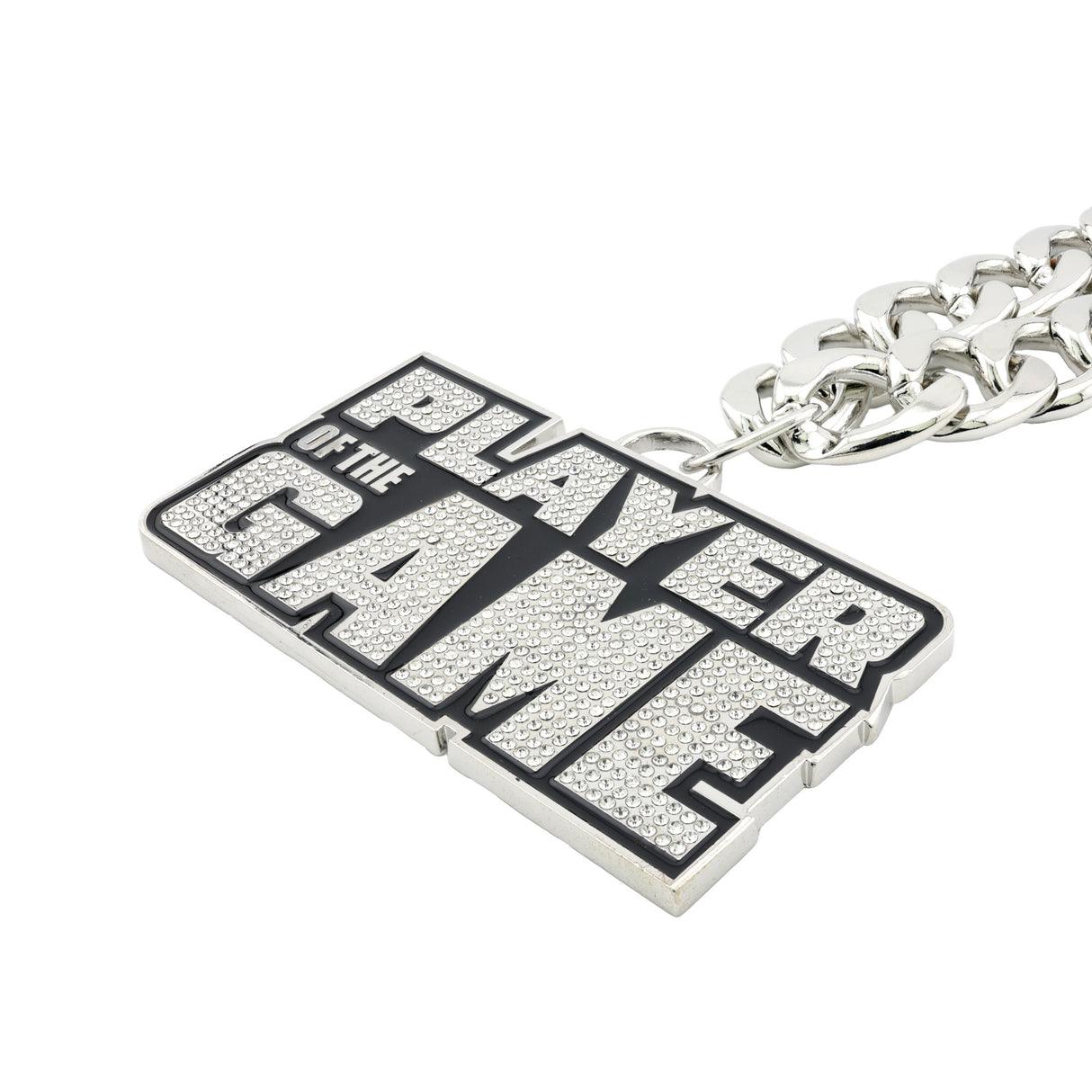 PLAYER OF THE GAME STONE CHAIN SILVER&CLEAR