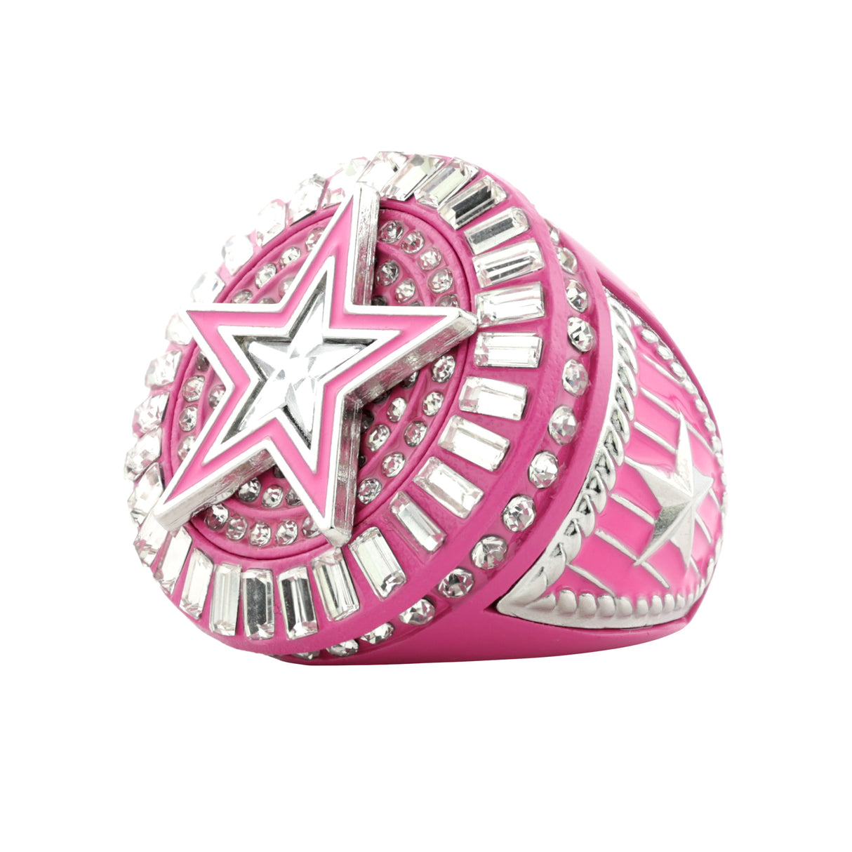 STAR26 SILVER&PINK RING
