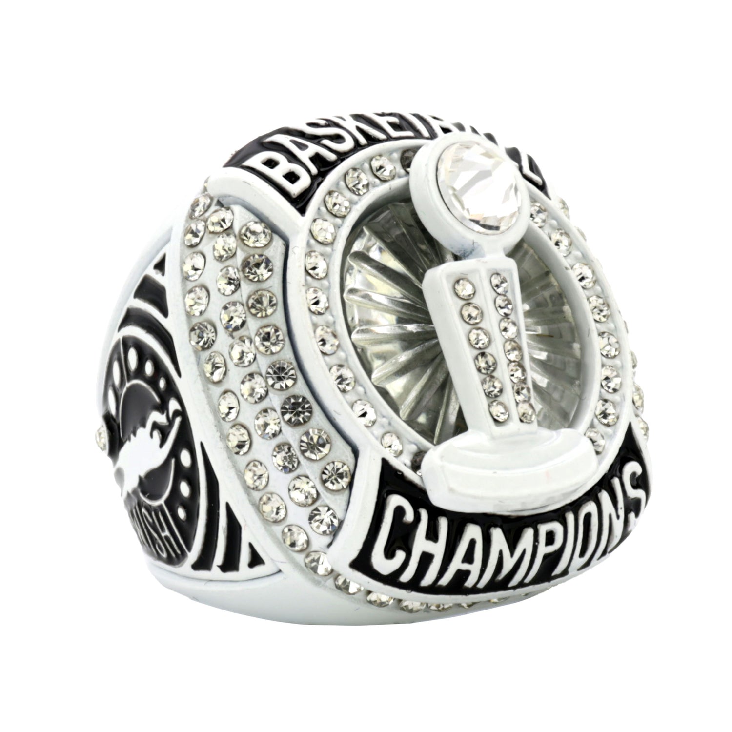 BASKETBALL25 BLACK&WHITE CHAMPIONS RING