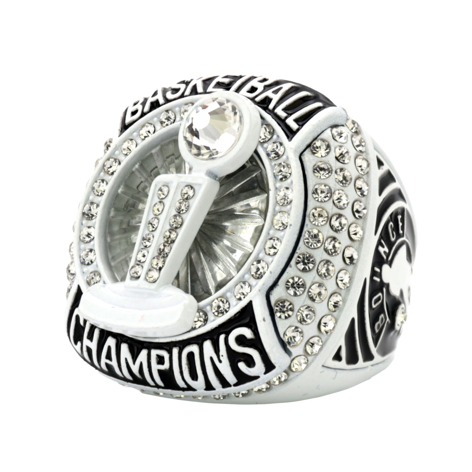 BASKETBALL25 BLACK&WHITE CHAMPIONS RING
