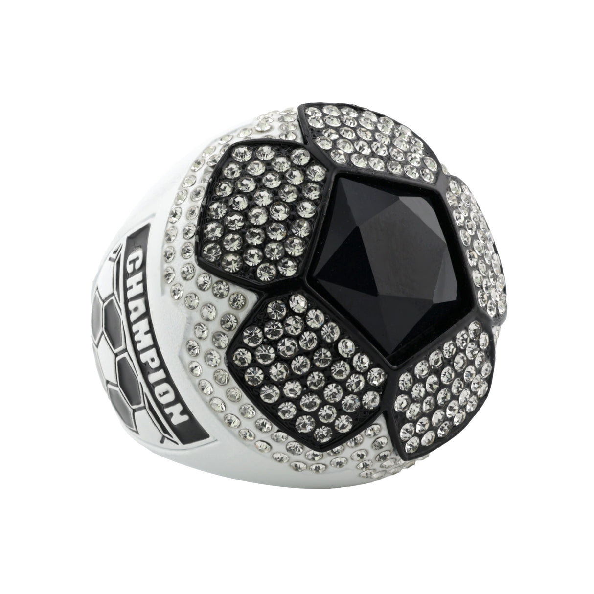 SOCCER25 BLACK&WHITE CHAMPIONS RING