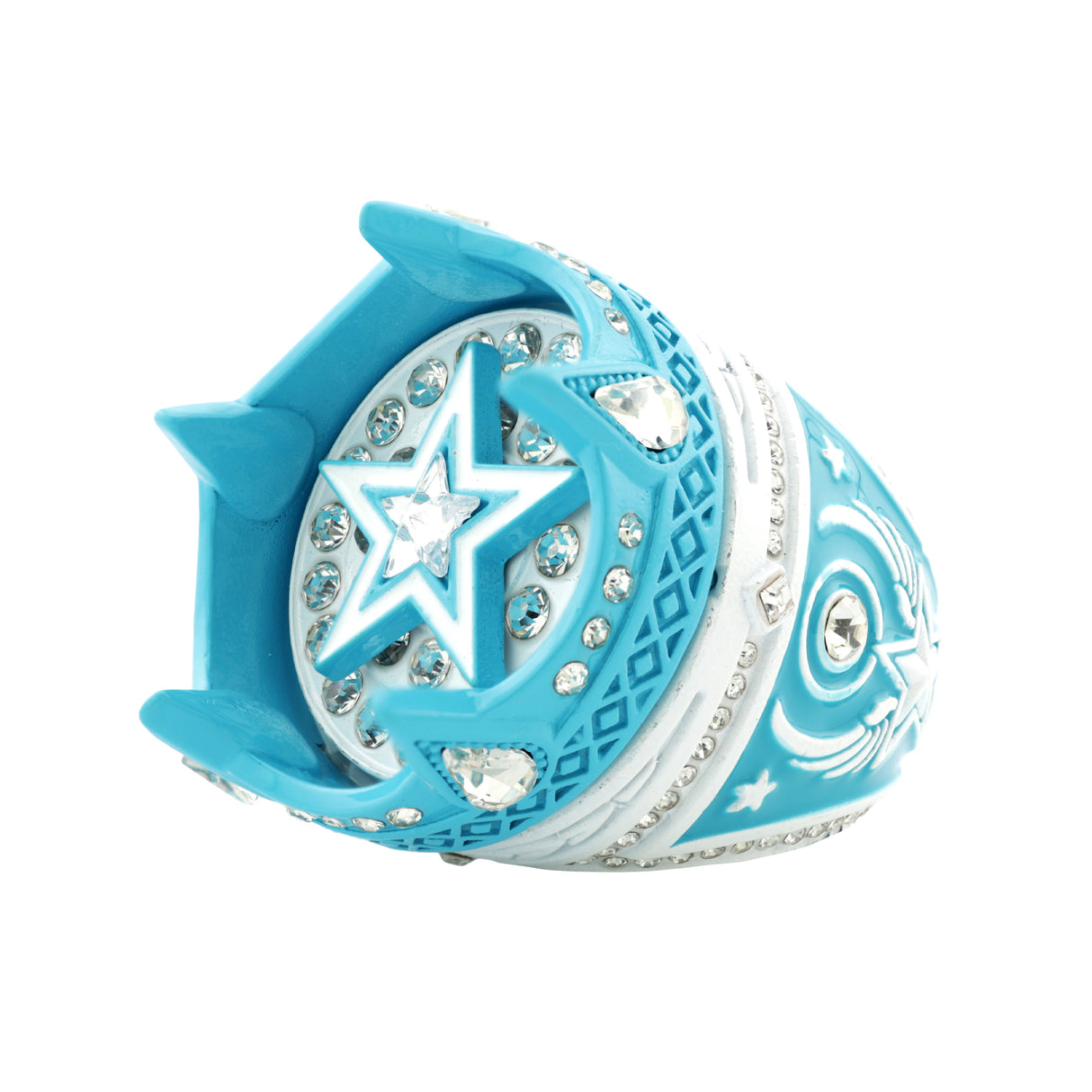 CROWN26 WHITE&LIGHT BLUE RING
