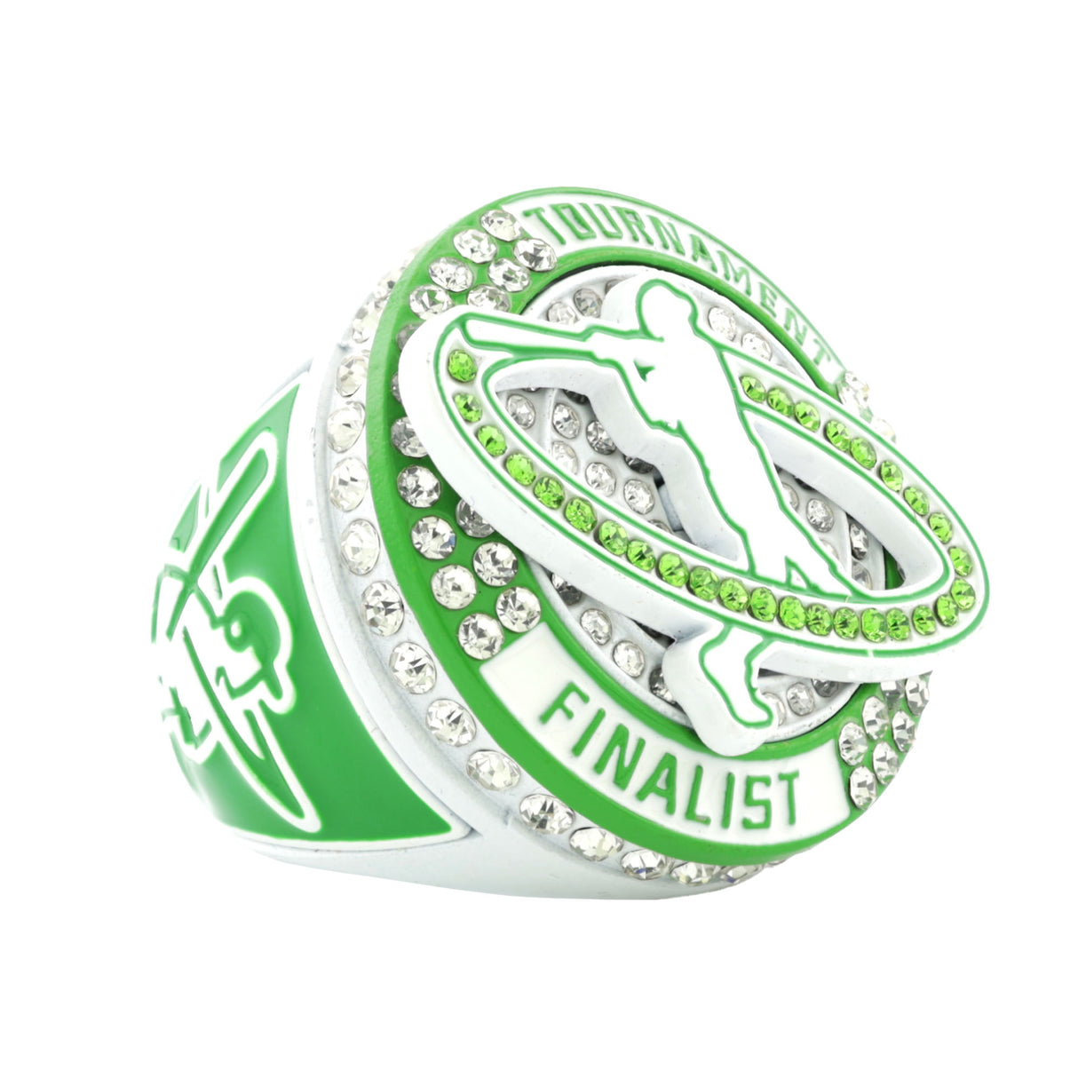 GEN26C BASEBALL GREEN&WHITE TOURNAMENT FINALIST RING