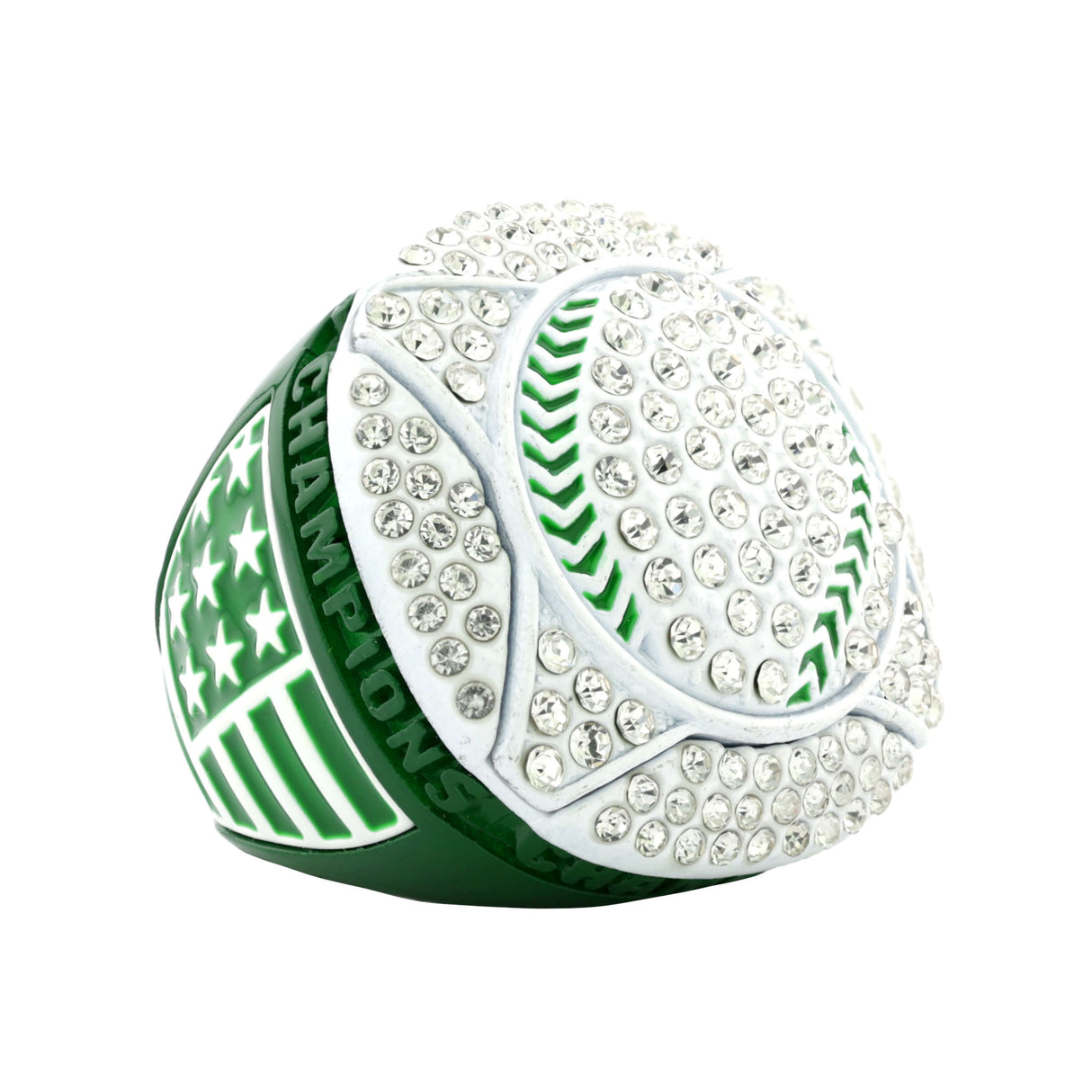 GEN25B GREEN&WHITE CHAMPIONS RING