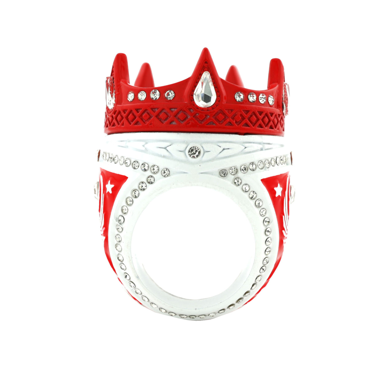 CROWN26 WHITE&RED RING