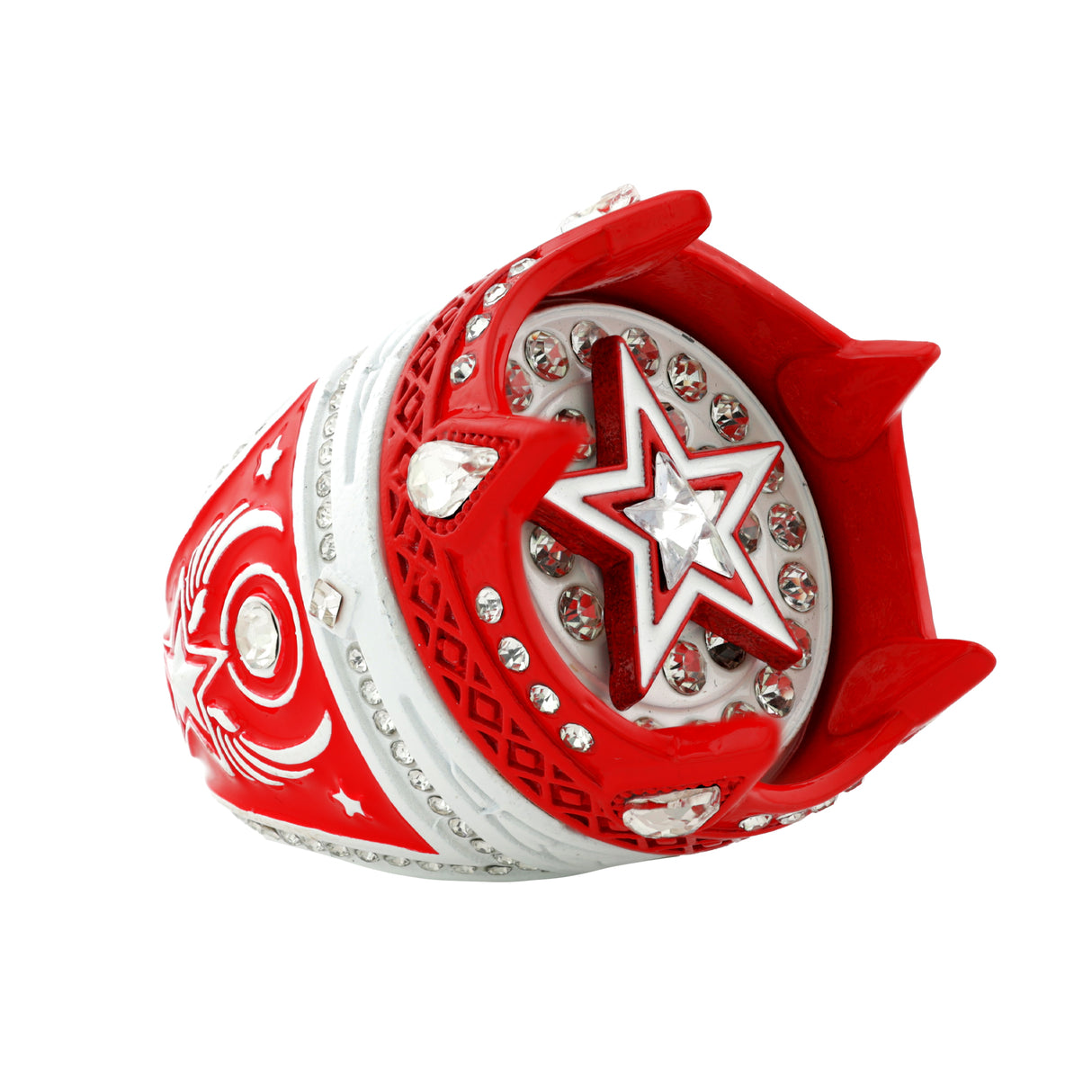 CROWN26 WHITE&RED RING