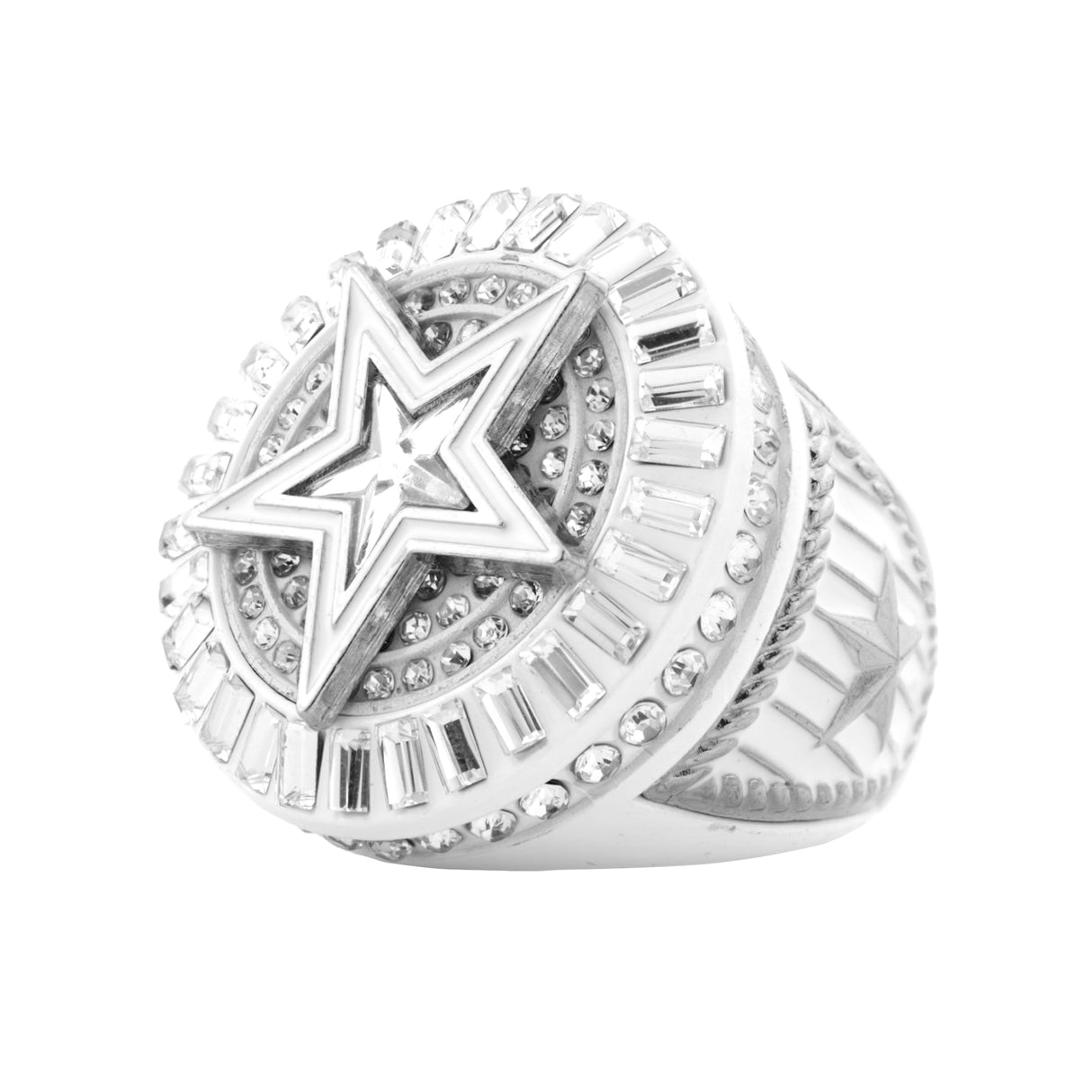 STAR26 SILVER&WHITE RING