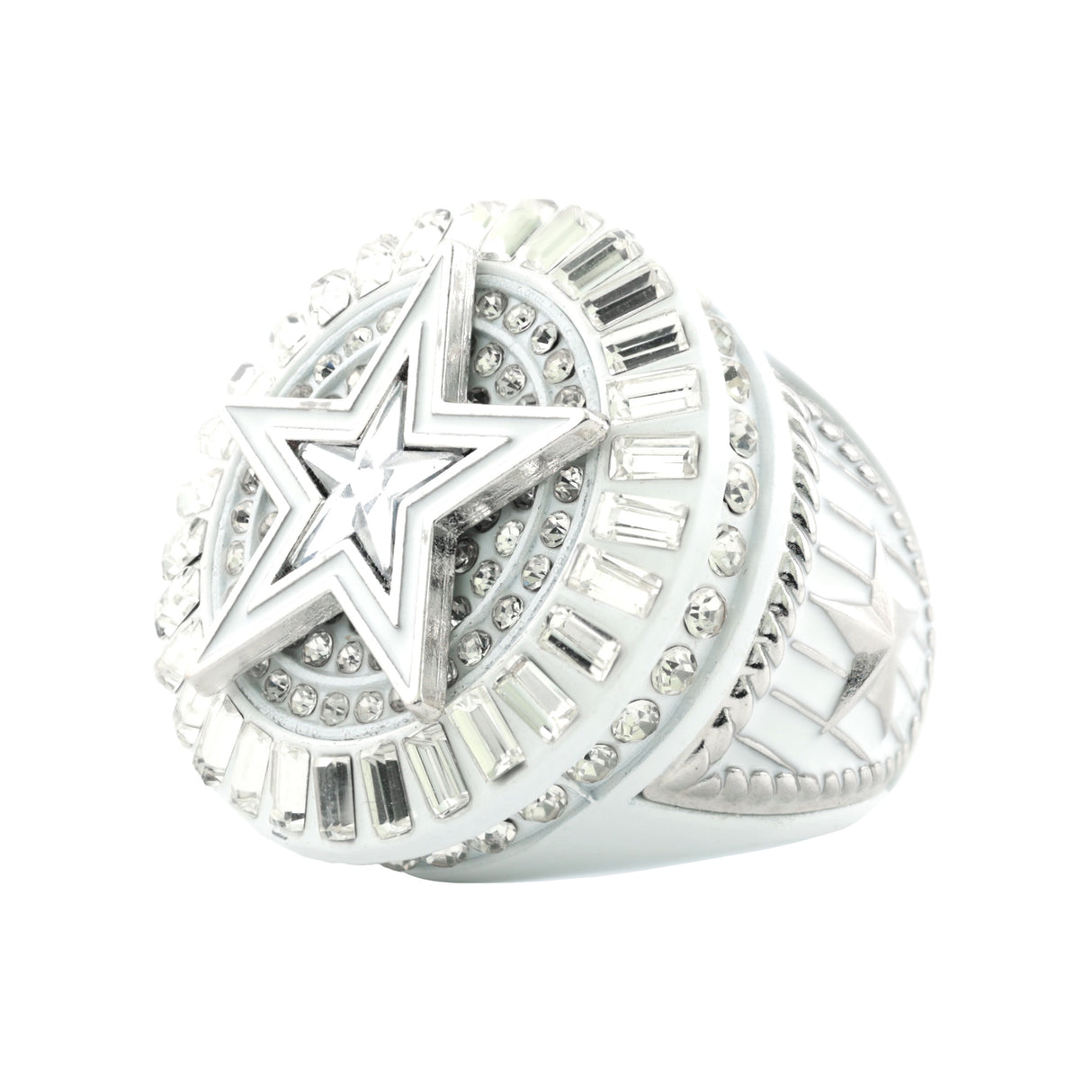 STAR26 SILVER&WHITE RING