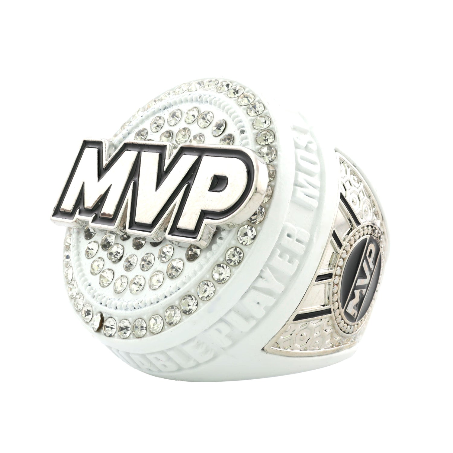MVP26 WHITE SILVER RING
