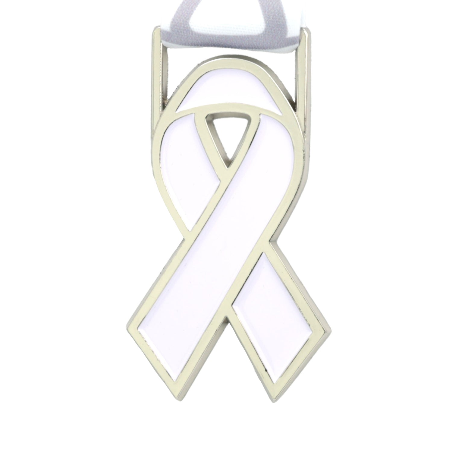 MED26 RIBBON SILVER&WHITE