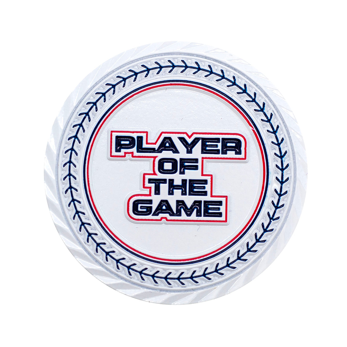 GEN2 2" WHITE PLAYER OF THE GAME COIN