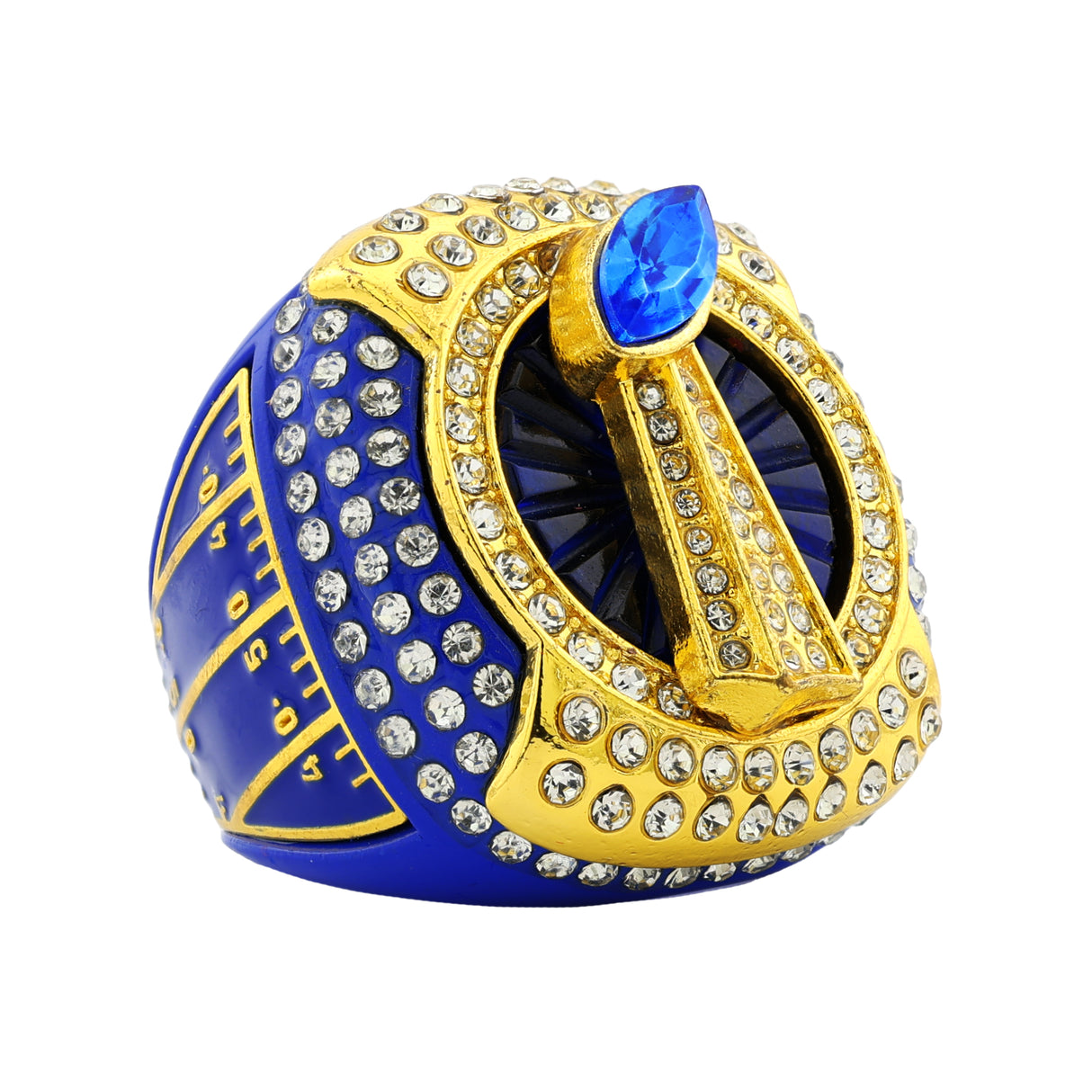 FOOTBALL25 ROYAL BLUE ALL STONES 1 RING