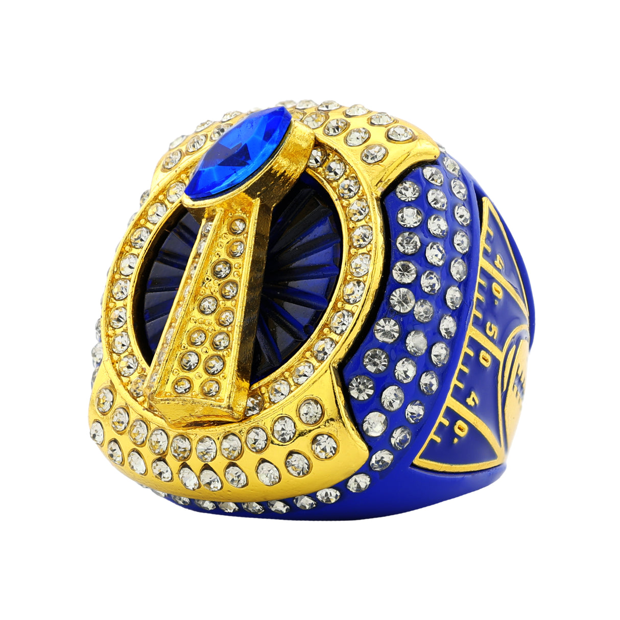 FOOTBALL25 ROYAL BLUE ALL STONES 1 RING