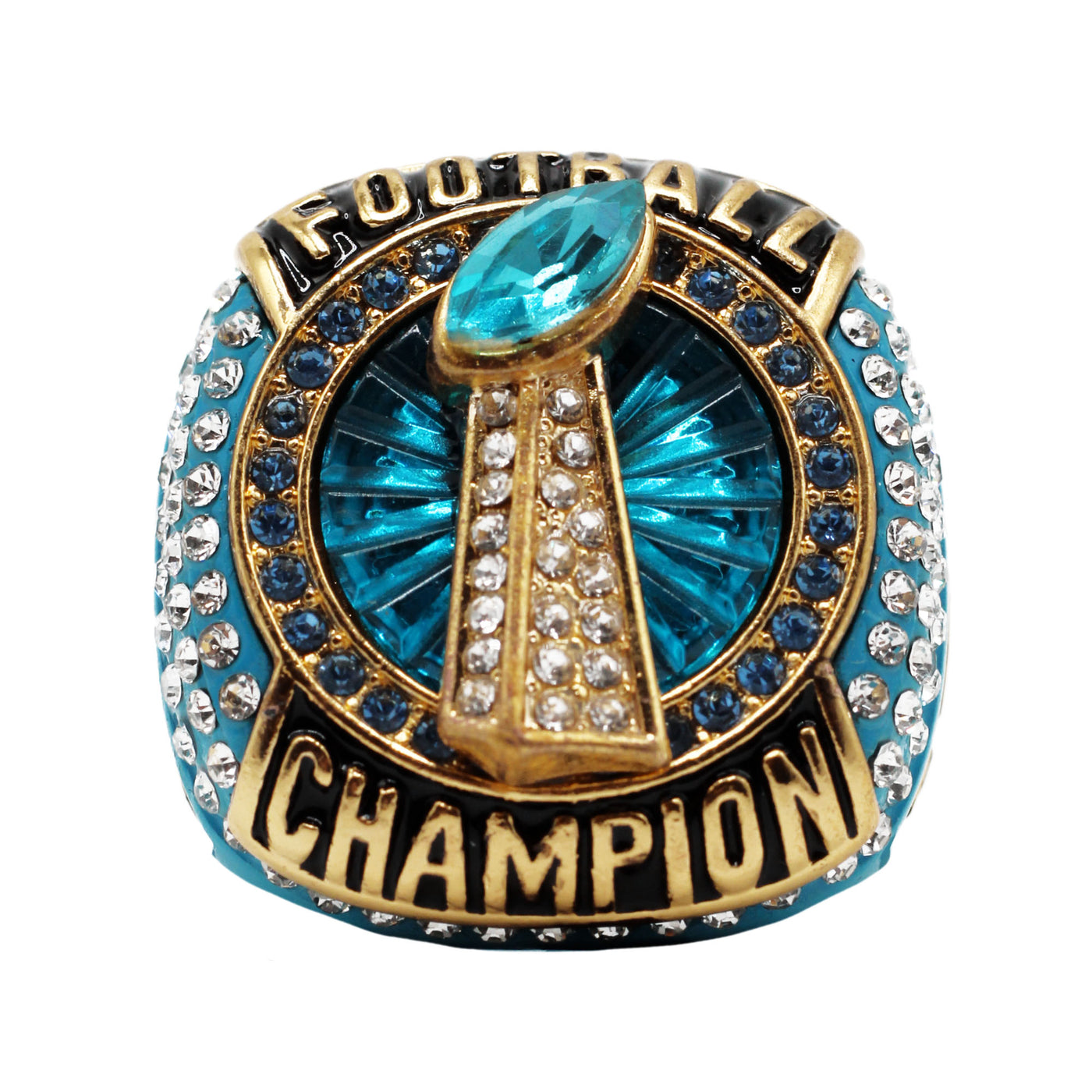 Light Blue Football Champion Ring
