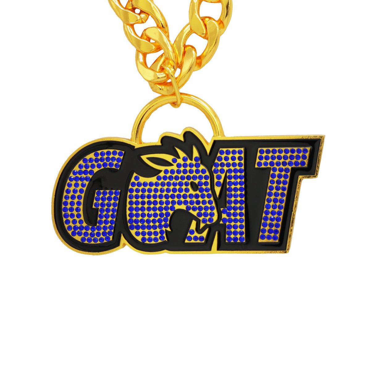GOAT STONE CHAIN GOLD&BLUE