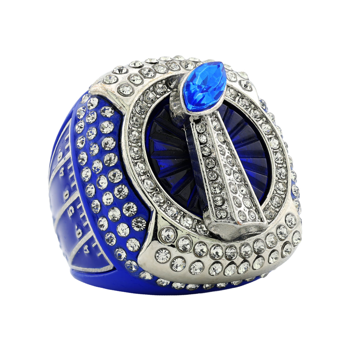 FOOTBALL25 ROYAL BLUE ALL STONES 2 RING