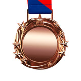 ROSE GOLD 3.25" GENERIC BLANK STAR MEDAL