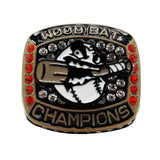 BLACK WOOD BAT CHAMPIONS RING