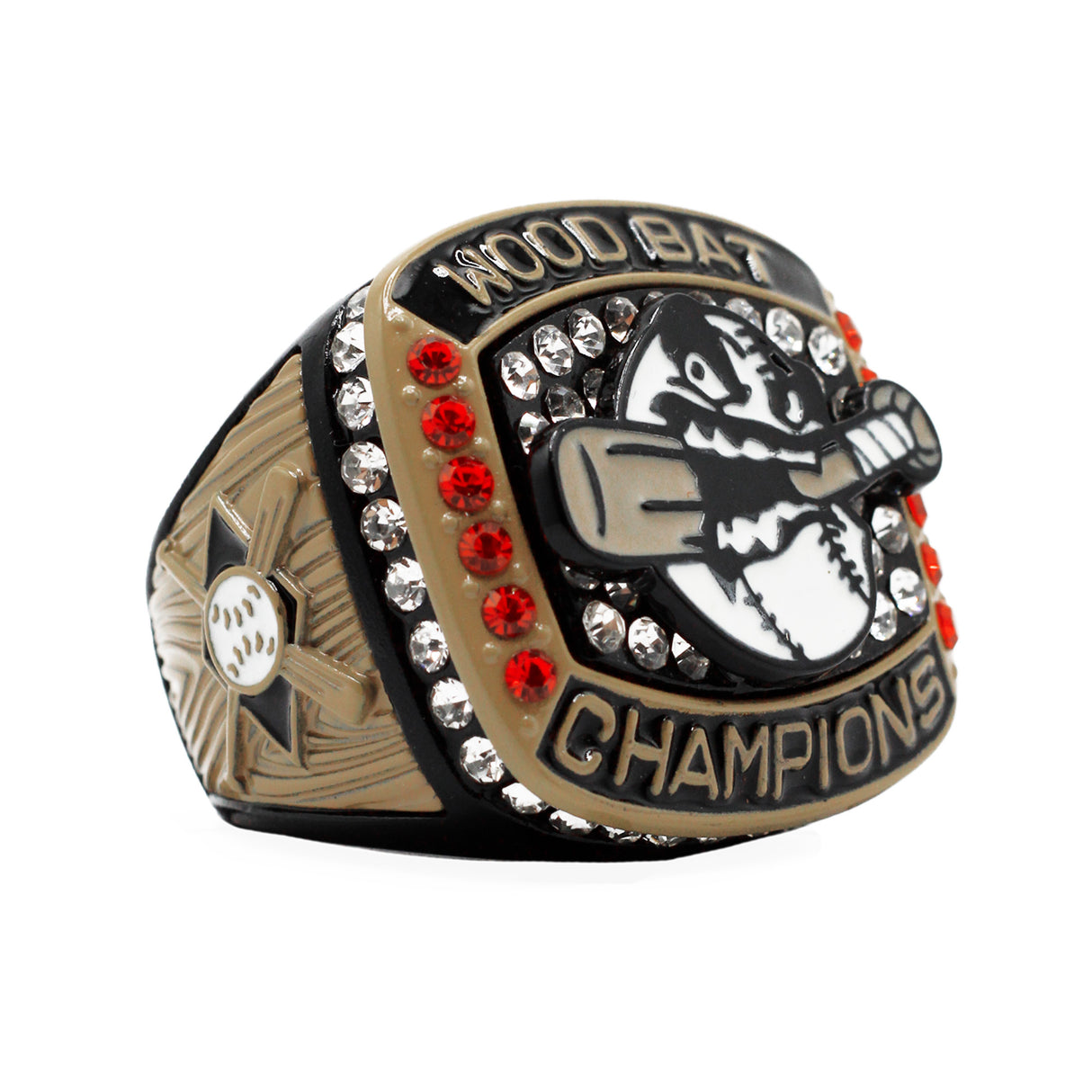 BLACK WOOD BAT CHAMPIONS RING