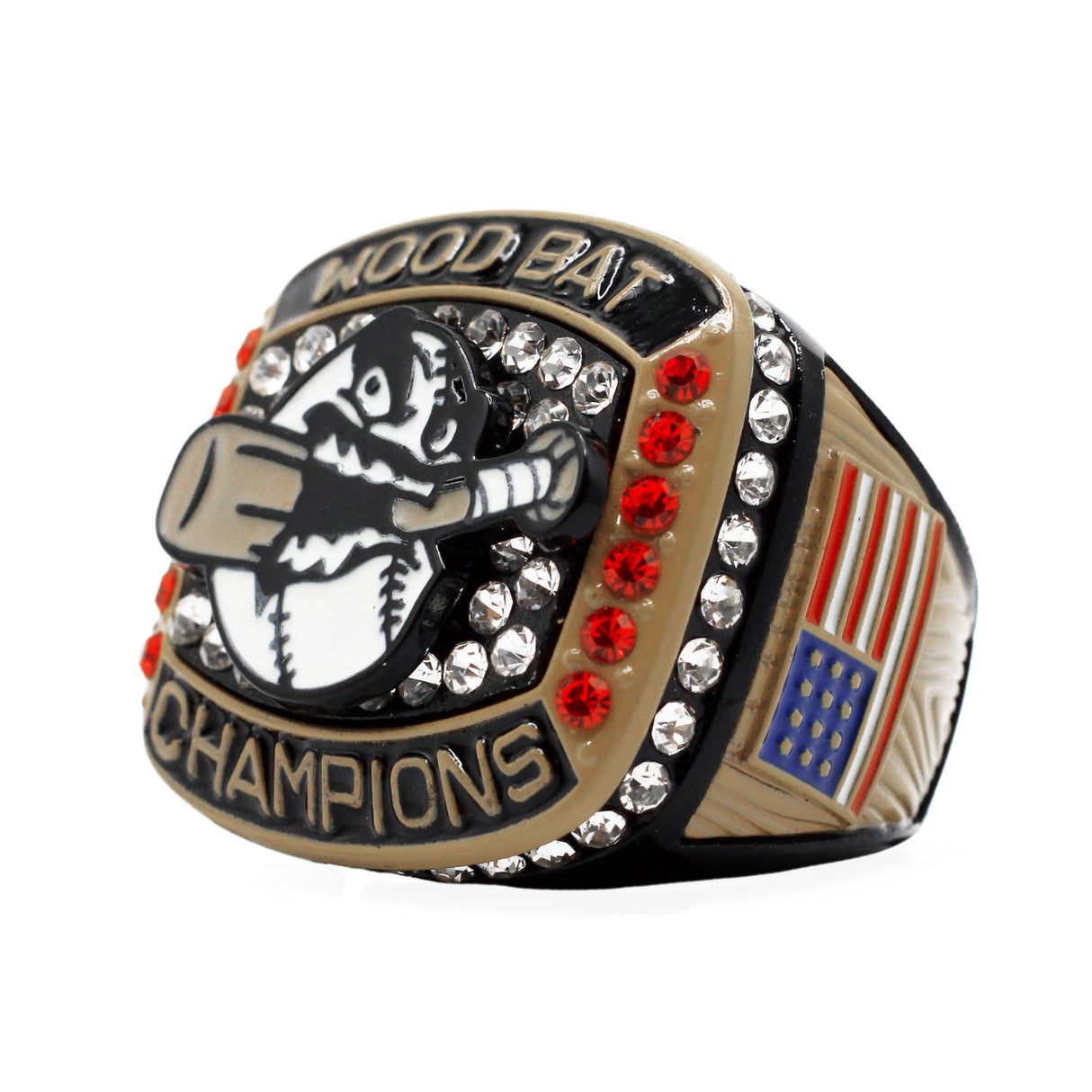 BLACK WOOD BAT CHAMPIONS RING