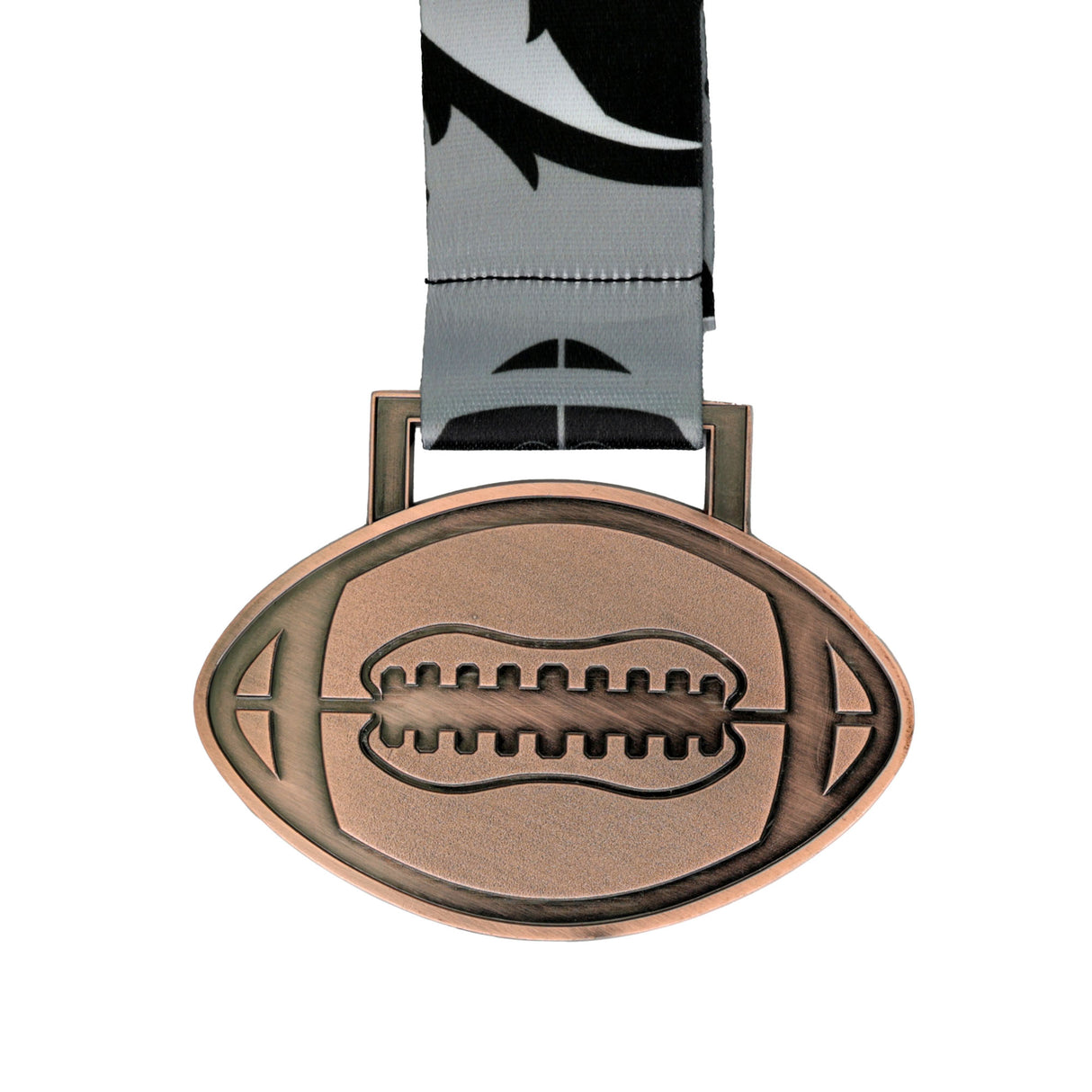 GEN24 3.5" FOOTBALL MEDAL - ANTIQUE COPPER