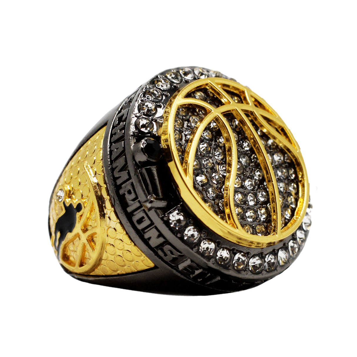 BASKETBALL3 METALLIC GREY CHAMPIONS RING