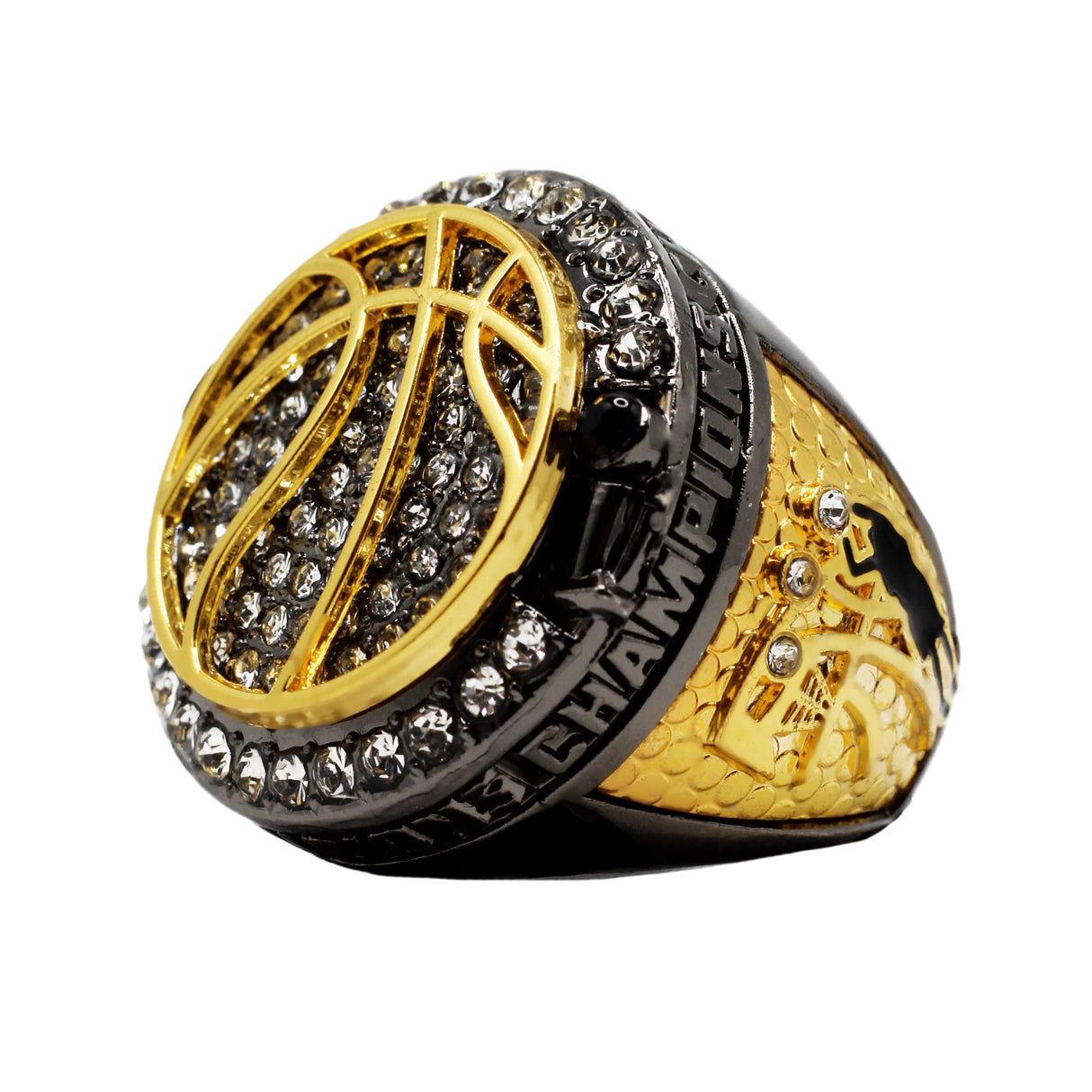 BASKETBALL3 METALLIC GREY CHAMPIONS RING