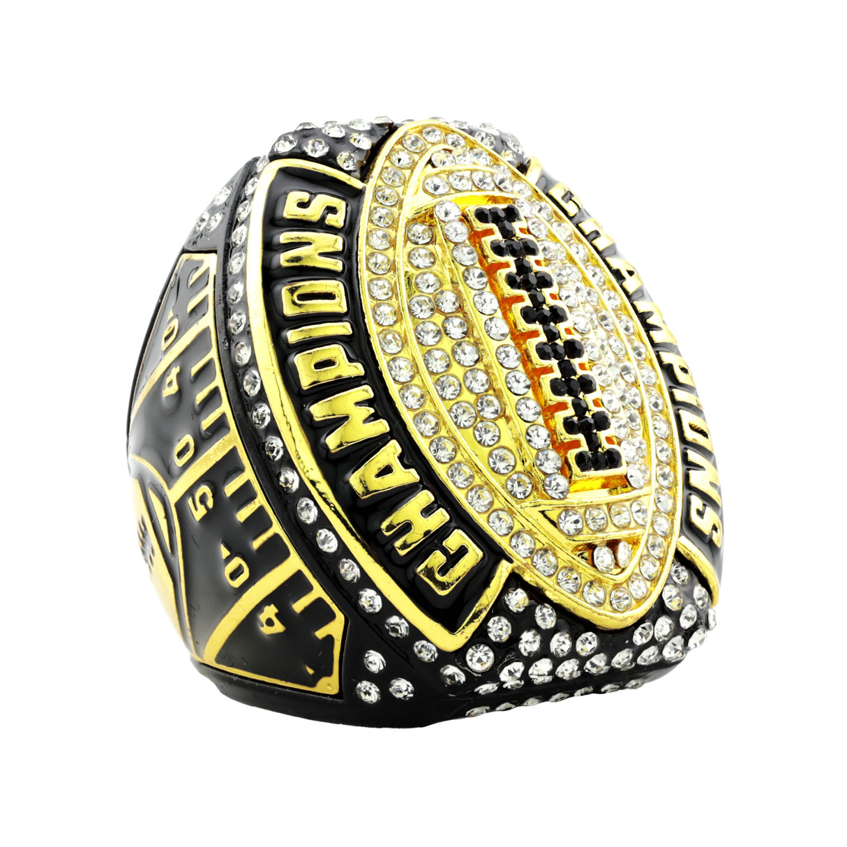 FOOTBALL26A BLACK CHAMPIONS RING