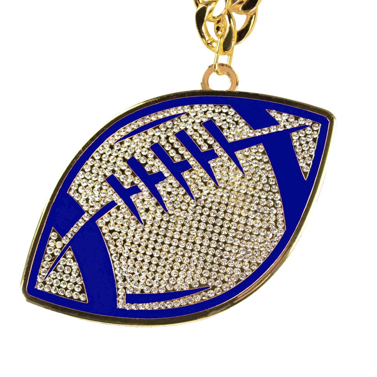 FOOTBALL STONE CHAIN BLUE/GOLD