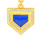 PENDANT26 CHAMPIONS HOMEPLATE CHAIN GOLD/BLUE