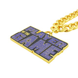 PLAYER OF THE GAME STONE CHAIN GOLD&BLUE