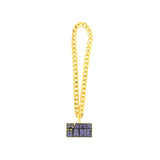 PLAYER OF THE GAME STONE CHAIN GOLD&BLUE
