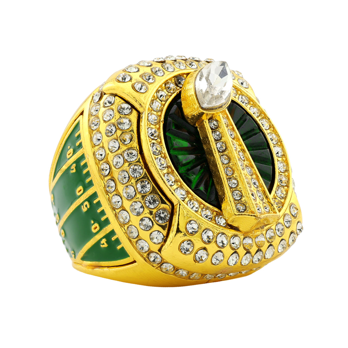 FOOTBALL25 GOLD ALL STONES RING
