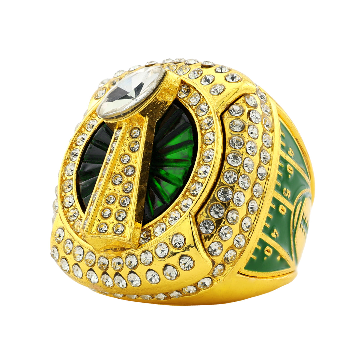 FOOTBALL25 GOLD ALL STONES RING