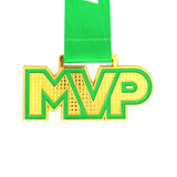 MED25 MVP 4" MEDAL - GOLD/LIME GREEN