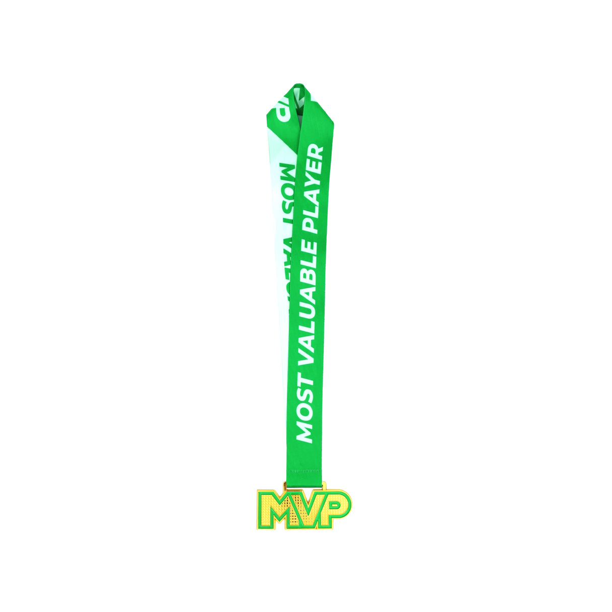 MED25 MVP 4" MEDAL - GOLD/LIME GREEN