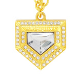 PENDANT26 CHAMPIONS HOMEPLATE CHAIN GOLD/CLEAR