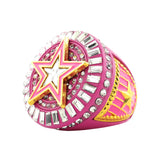 STAR26 GOLD&PINK RING