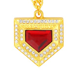 PENDANT26 GOLD CHAMPIONS WITH RED STONE