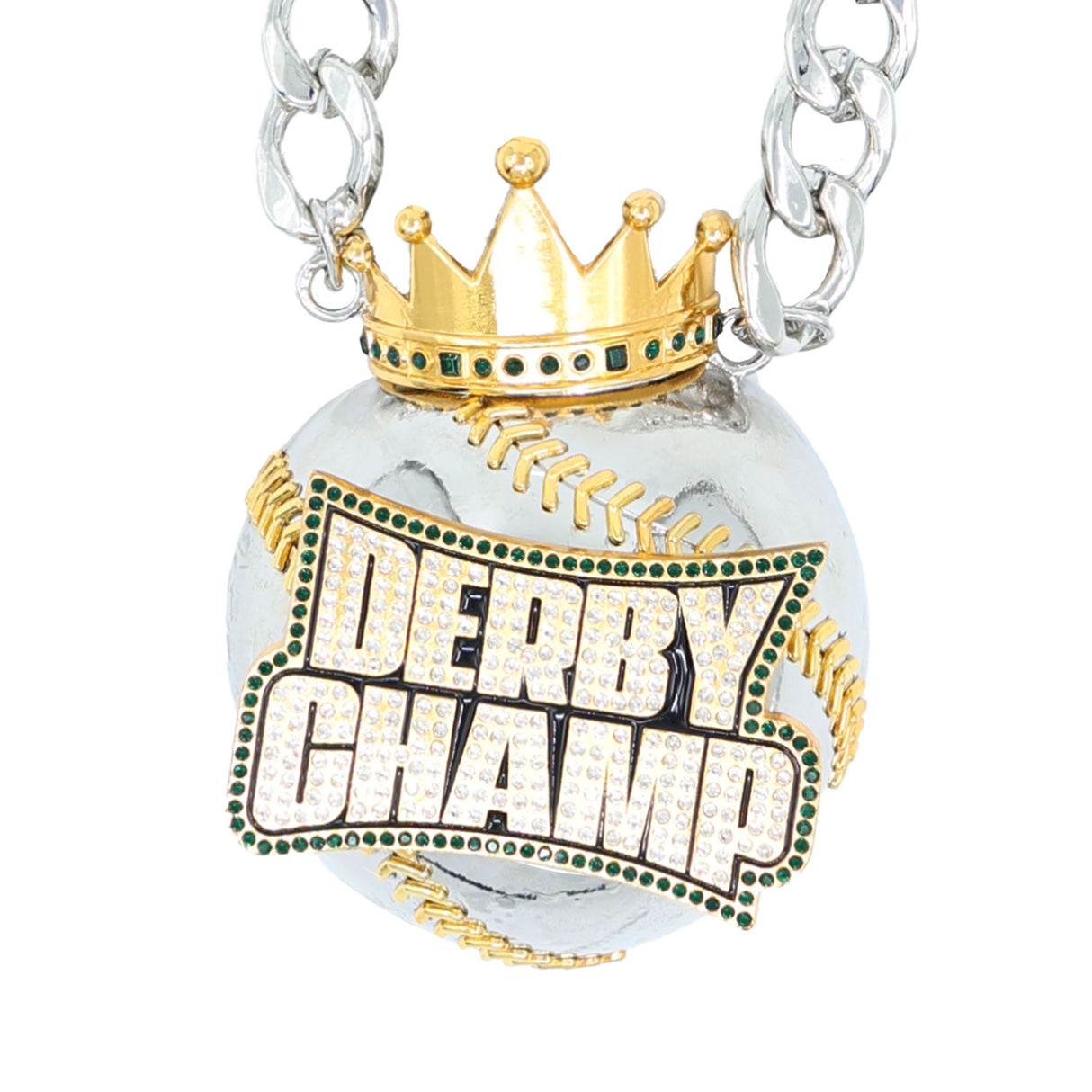 HOME RUN DERBY CHAIN - GREEN STONES