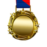 GOLD 3.25" GENERIC BLANK STAR MEDAL