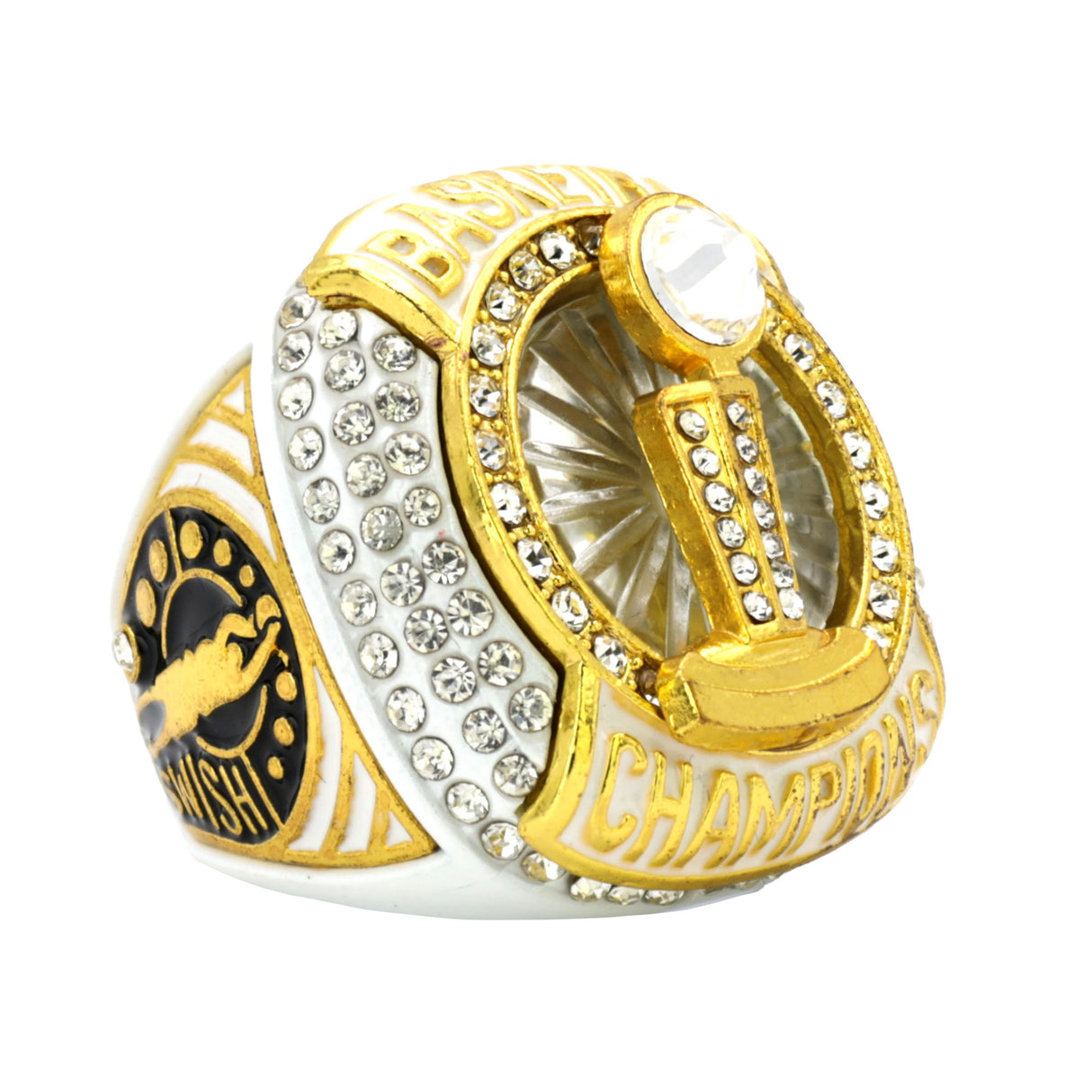 BASKETBALL25 WHITE CHAMPIONS RING