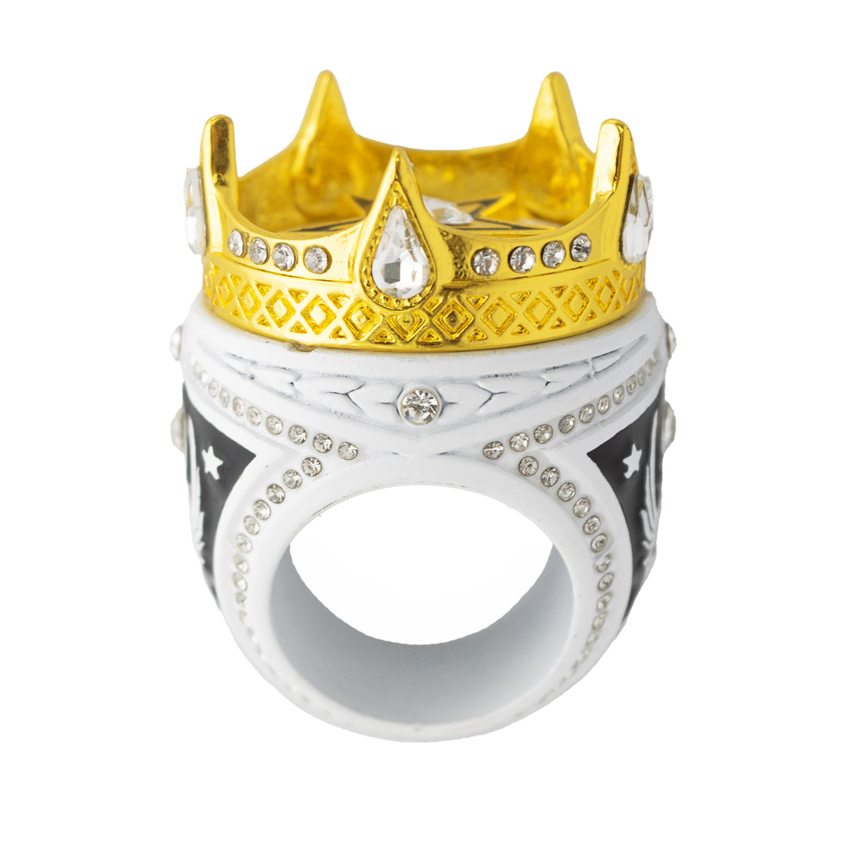 CROWN25 WHITE/GOLD RING