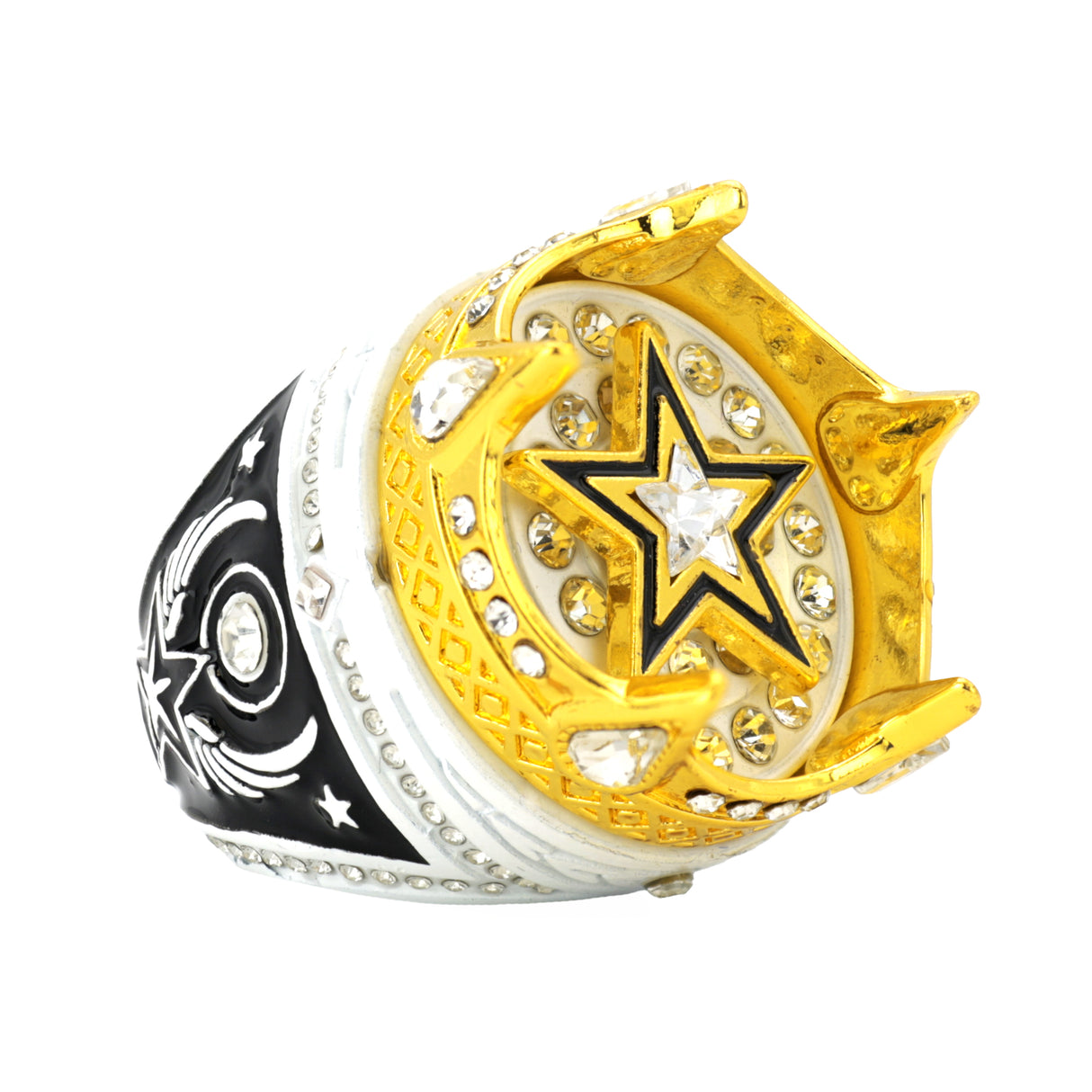 CROWN25 WHITE/GOLD RING