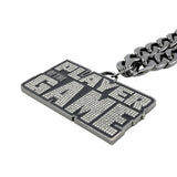 PLAYER OF THE GAME STONE CHAIN GUNMETAL&CLEAR