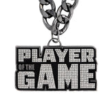 PLAYER OF THE GAME STONE CHAIN GUNMETAL&CLEAR
