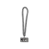 PLAYER OF THE GAME STONE CHAIN GUNMETAL&CLEAR