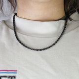 22'' BLACK STAINLESS STEEL CHAIN