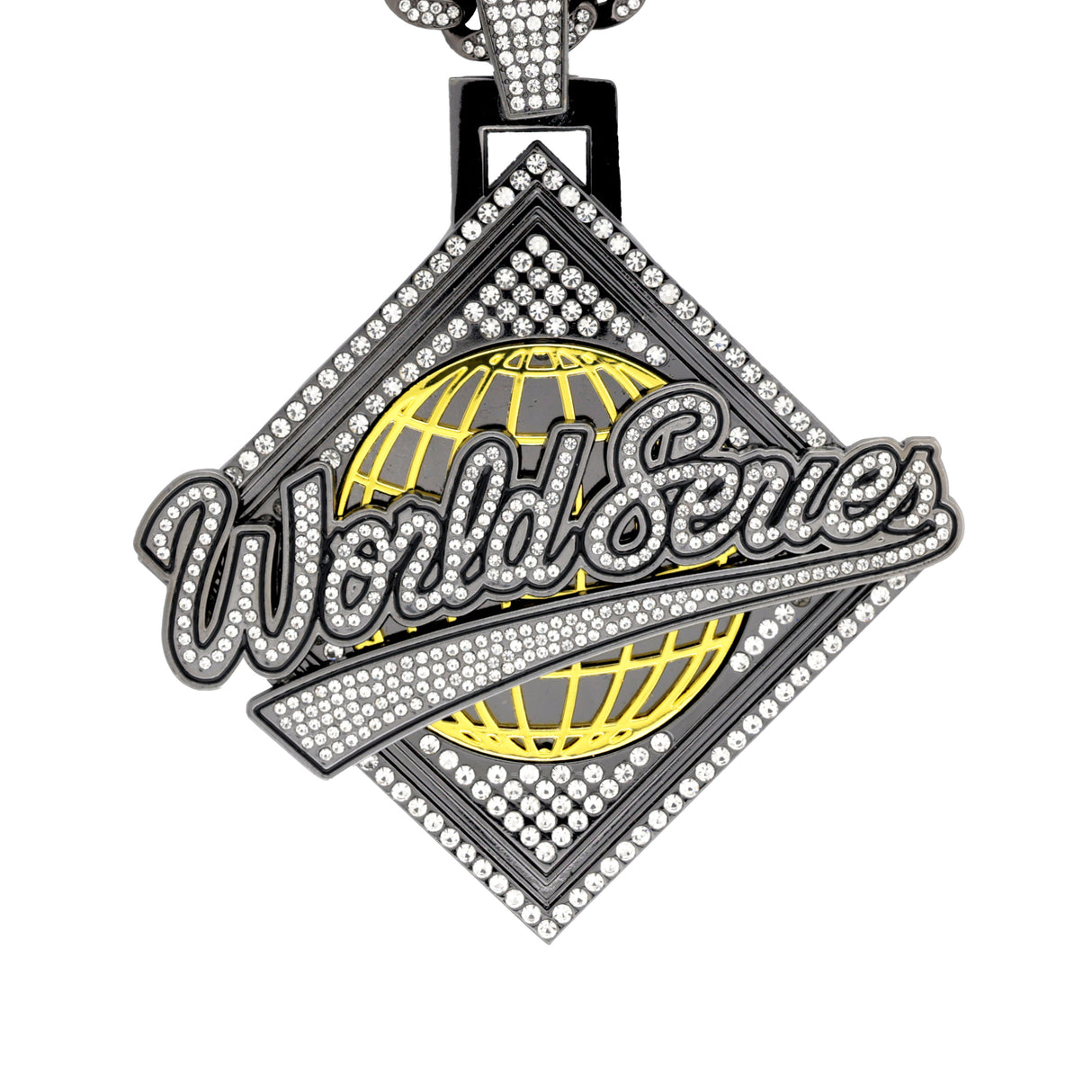 WORLD SERIES GUNMETAL STONE CHAIN